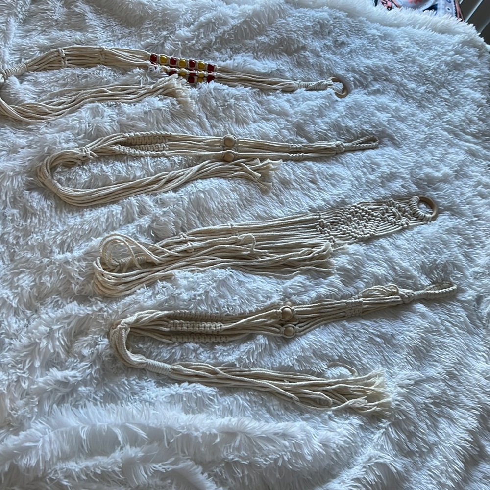 Boho macrame plant hangers